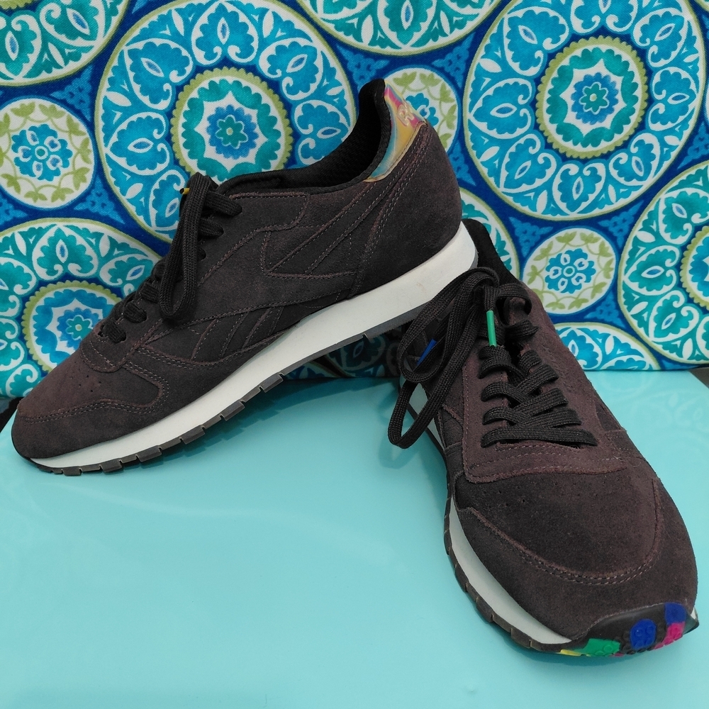 Reebok Classic Leather Munchies Pack Cosmic Brownie Sneakers Men Sz 9.5 Colorful